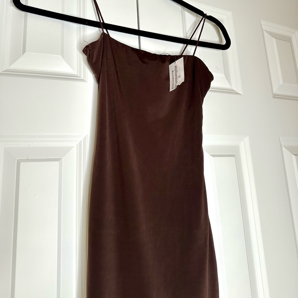 Windsor Strapless Brown Dress